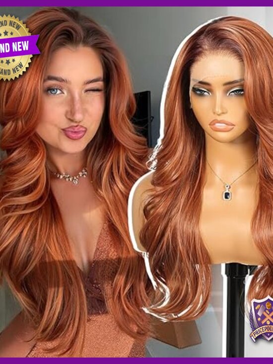 Synthetic Lace Front Wig 26IN Glueless Layered Wavy Daily Wear main image 6